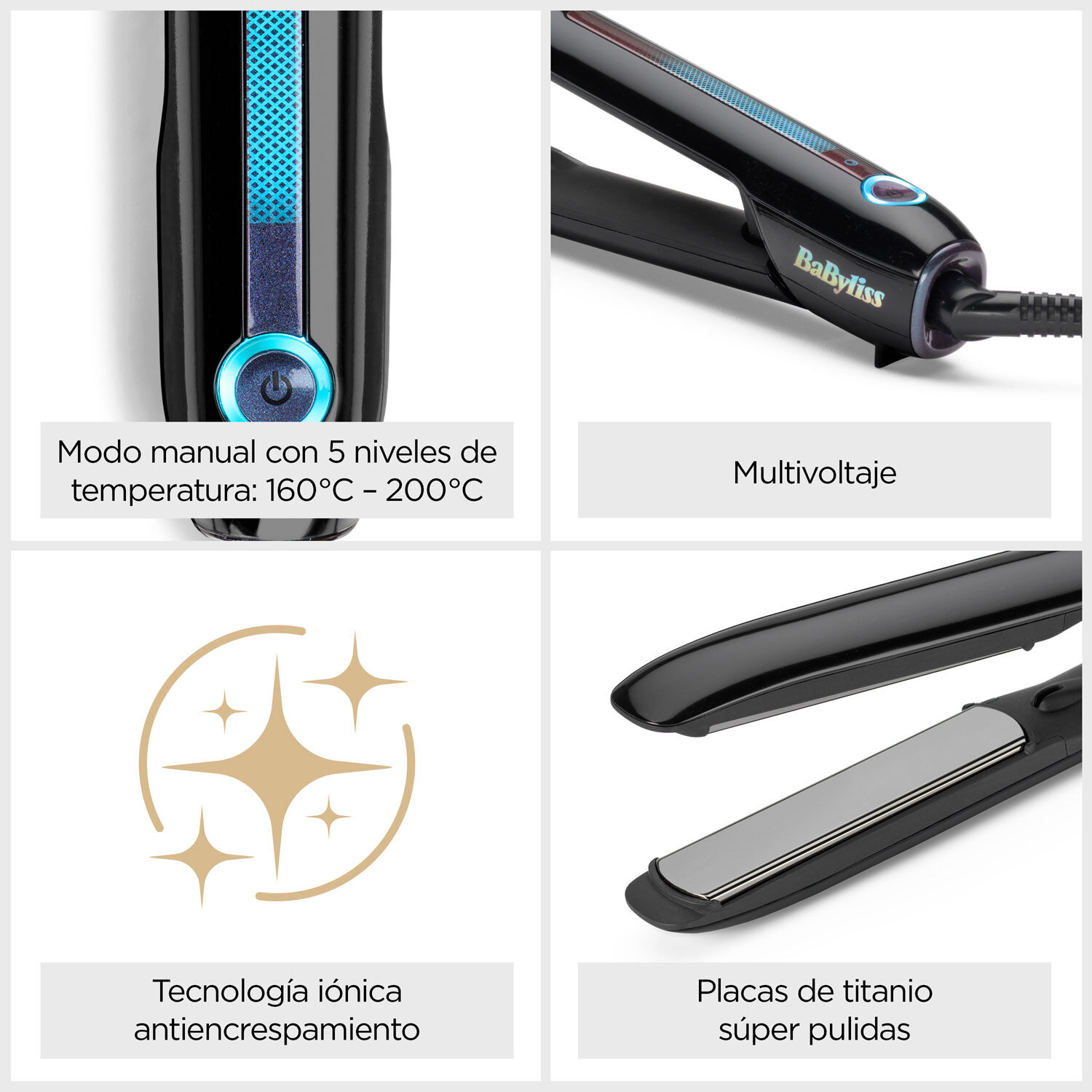 Plancha de pelo inteligente Sensor Protect con protecci&oacute;n t&eacute;rmica avanzada